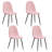 Set of 4 Fabela Upholstered Dining Chairs-1420640999