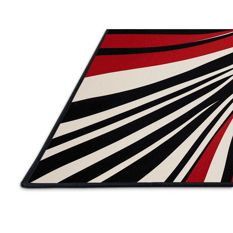 Crimson Harmony Rug, Rectangle 2' x 3'