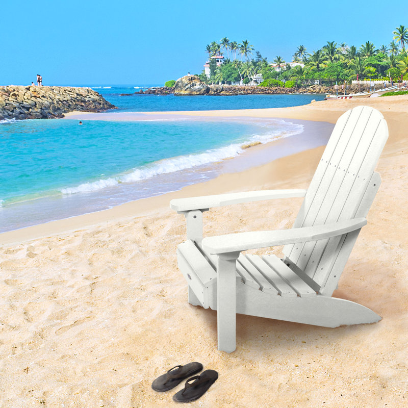 Chaise Adirondack d'extérieur Willmar Classic, Blanc