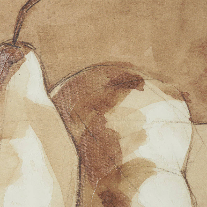 «Pear Study I By Studio», œuvre d'art encadrée texturée matte sous verre, Étude sur la poire