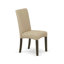 L'ensemble 5 pièces de table et chaises de cuisine comprend une table de salle à manger ronde avec piédestal et 4 chaises de salle à manger Parson en tissu brun, cappuccino-1847808058-1799340576-1799340577