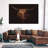 Handsome Highland Cow Canvas Print-92497942