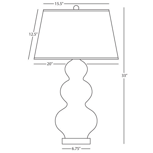 Table Lamp, Cobalt