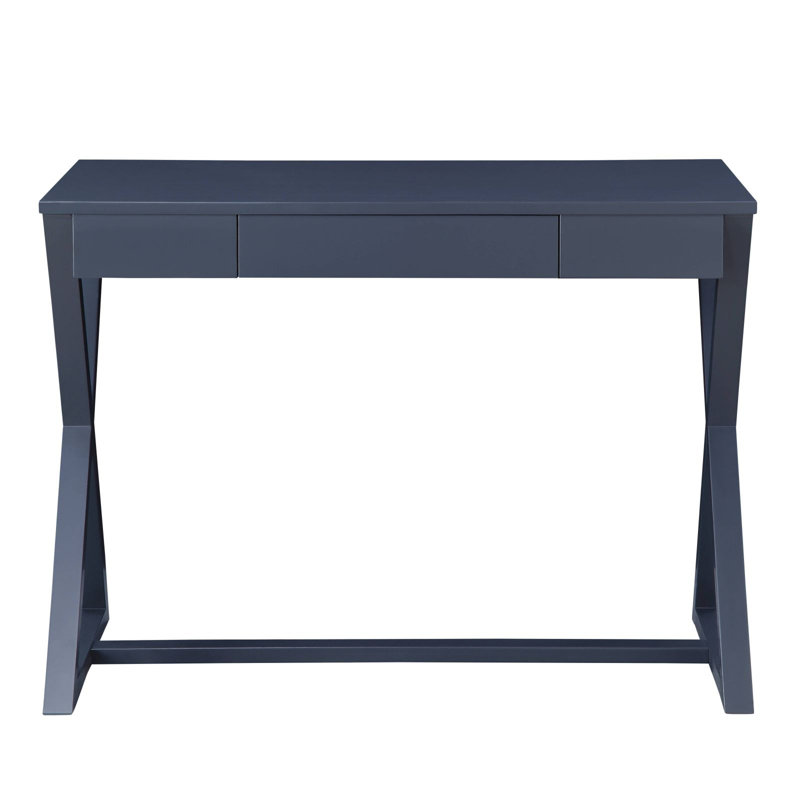 Console rectangulaire avec 1 tiroir, gris anthracite, H 30 po x l 42 po x P 19 po, Bleu