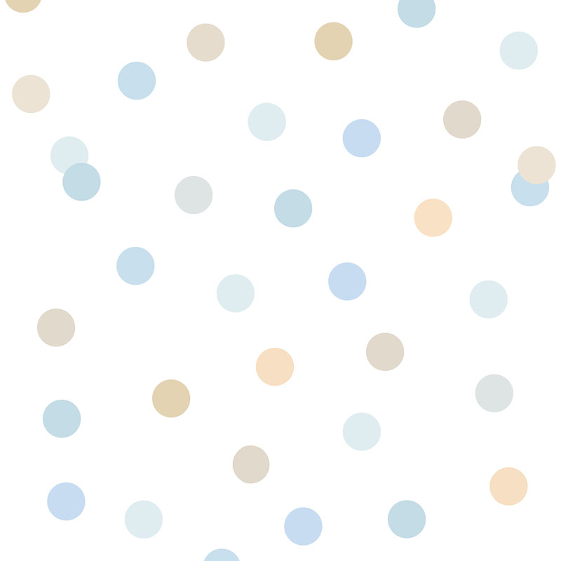 Papier peint à pois, Bleu