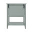 Table d'appoint American Style 2. Convient à une chambre à coucher, un salon ou un bureau. Avec grain de bois teint à la main. Gris. Capacité de poids de 130 lb. Rails coulissants préinstallés, patins antidérapants, angle réglable