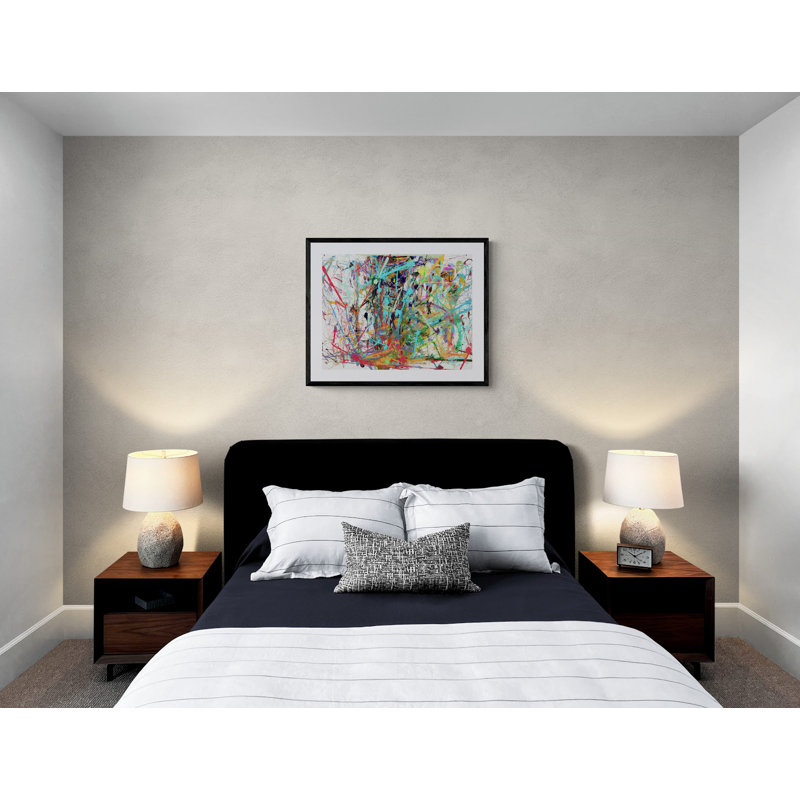 Pollock Wink 4 Print by Angel Estevez, Black Framed Paper, 25.25" H x 31.25" W