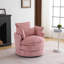 Fauteuil d'appoint pivotant à double couche 34,25 po en velours côtelé-1128690567