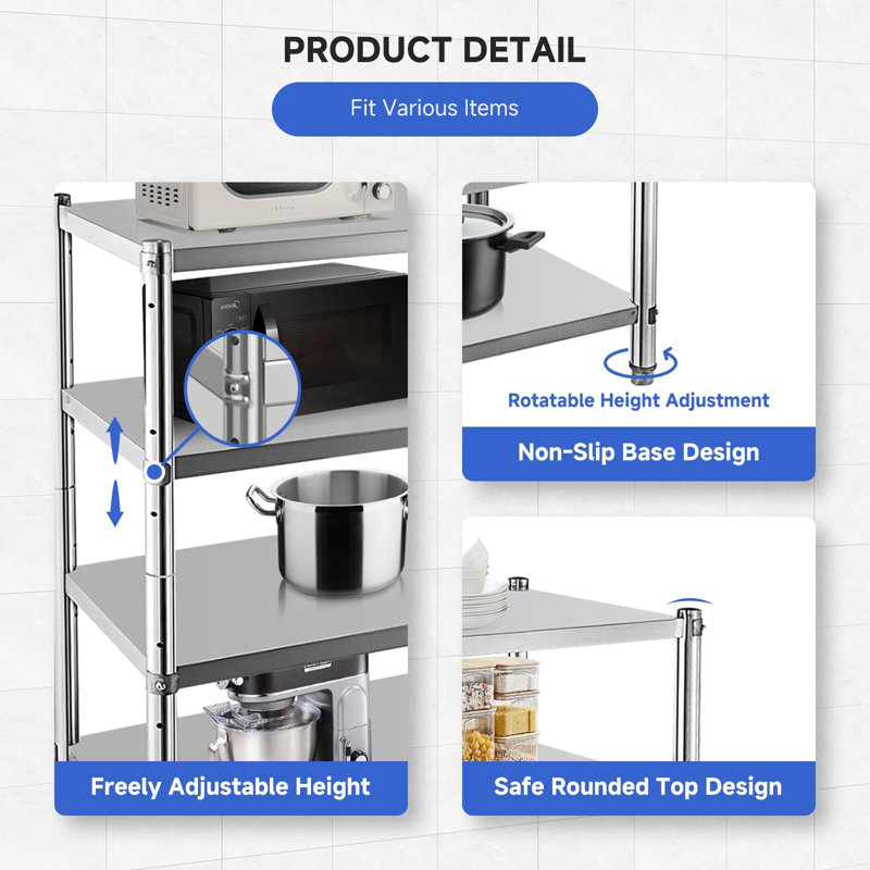 Capacité de la tablette avec hauteur réglable et trous d'aération pour le bureau de la cuisine