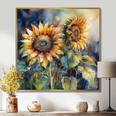 Tournesol jaune symphonie II - tournesol, art mural