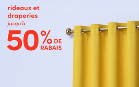 rideaux et draperies en solde