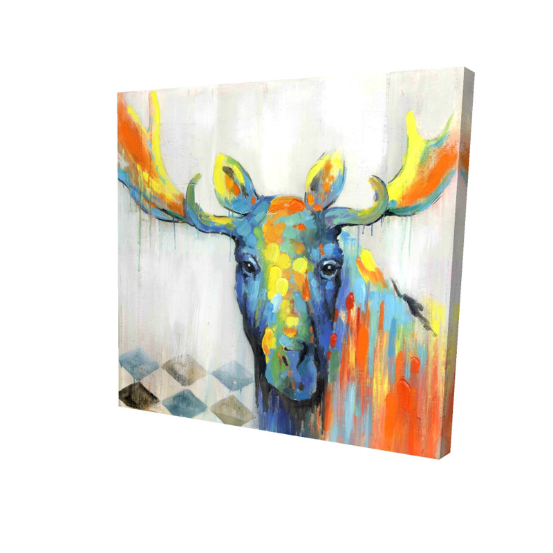 Orignal abstrait coloré - art animalier sur toile pour la décoration intérieure