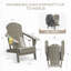 Chaise Adirondack pliante en plastique Hdpe avec porte-gobelet-1236089520