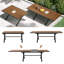 Arysta Rectangular Steel Extendable Outdoor Dining Table - 240.03 cm W 95.25 cm D-346881605