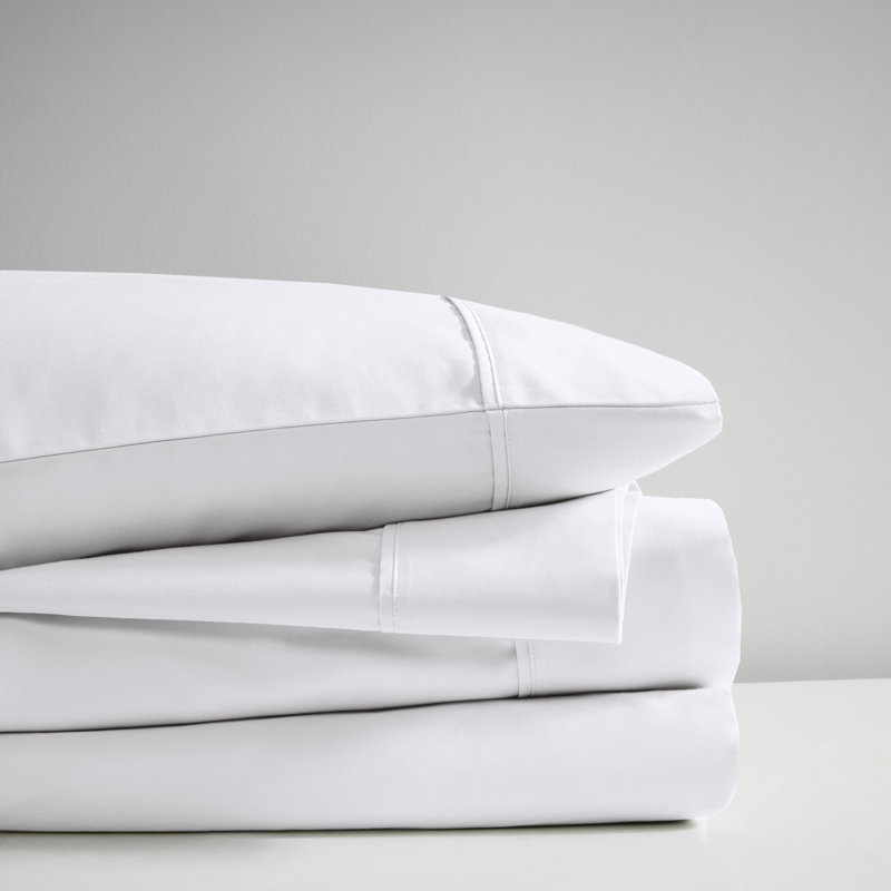 Ensemble de draps en mélange de coton 600 fils 600 fils, Blanc, Très grand californien