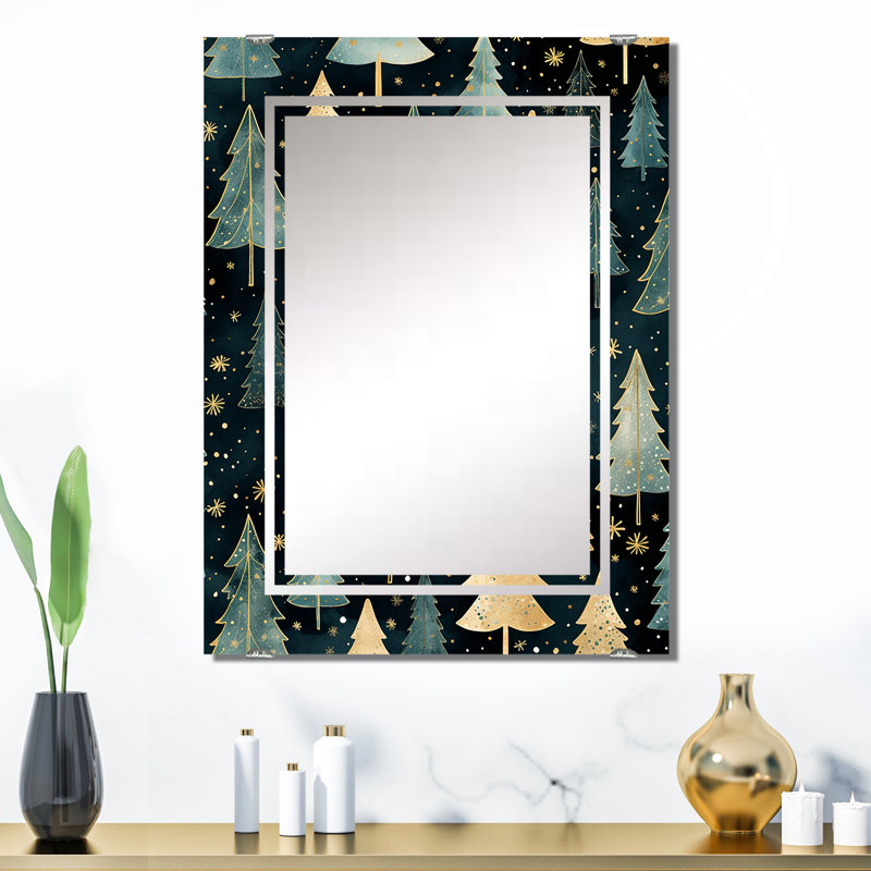 Miroir mural Christmas Pine Tree, 32 po x 24 po