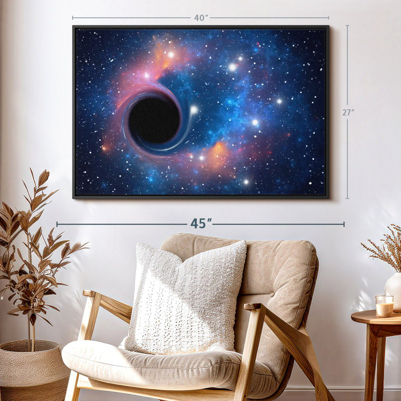 «Black Hole In Outer Space, reproduction sur toile», H 27 po x l 40 po