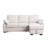 91"W Chenille Fabric Reversible Sleeper Sectional With Storage Chaise, Drop-Down Table, Cup Holders And Charging Ports-35993650