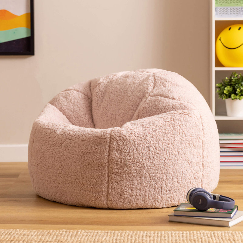 Kids Kingston Teddy Fleece Classic Bean Bag, Pink