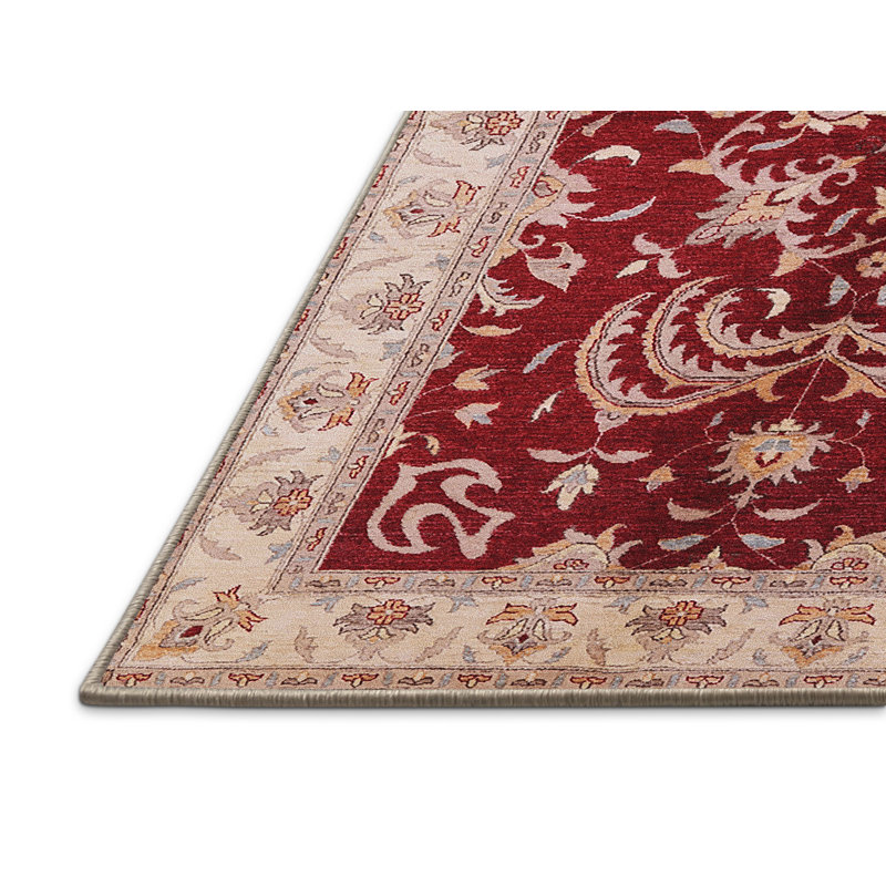 Tapis oriental rouge / ivoire Boghos, Rectangle 5 pi x 8 pi