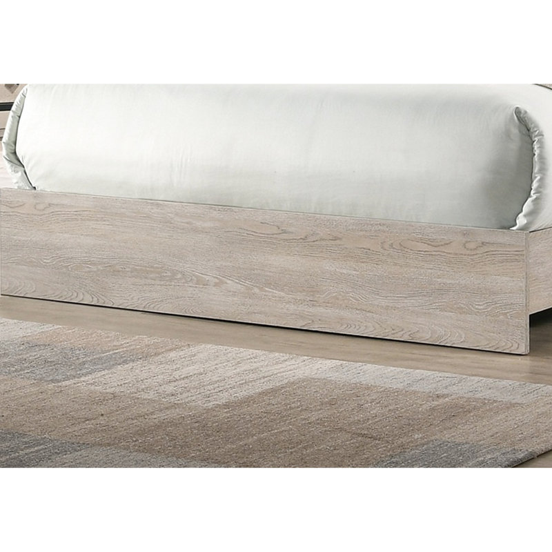 Lit pour grand lit, thème crème et gris, tête de lit, tête de lit en bois d'hévéa gris, cadre, Crème, crème, Grand lit