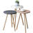 Set Of 3 Round Pastel Colour Nesting Tables
