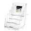 4 Tier Leaflet Holder Bi-fold 6" Literature Holder Clear Acrylic Wall Mountable