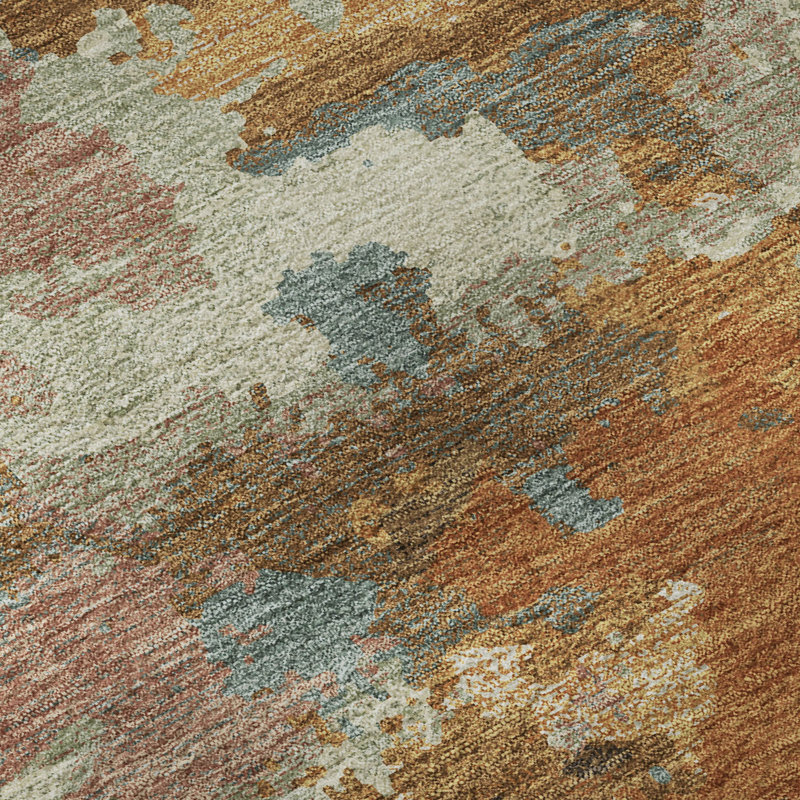 Premium Machine Washable Kumbhar AMF1381 Modern Rug, Rectangle 5' x 7'6"