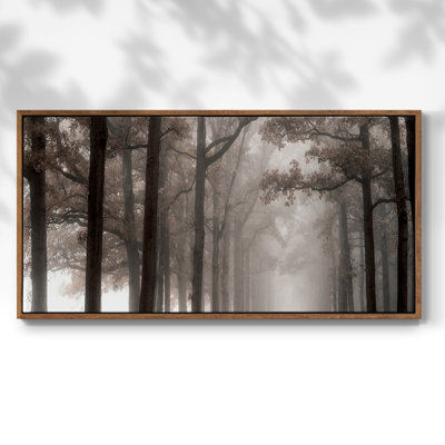 Misty Road - Toile tendue avec châssis encadré - Prêt à être accroché