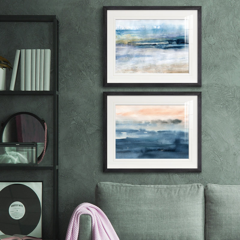 Reproduction de photo sur toile, Papier avec cadre argenté, Blanc mat