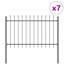 Clôture de jardin 7 pièces vidaXL grise 39,04 po x 3,94 pi