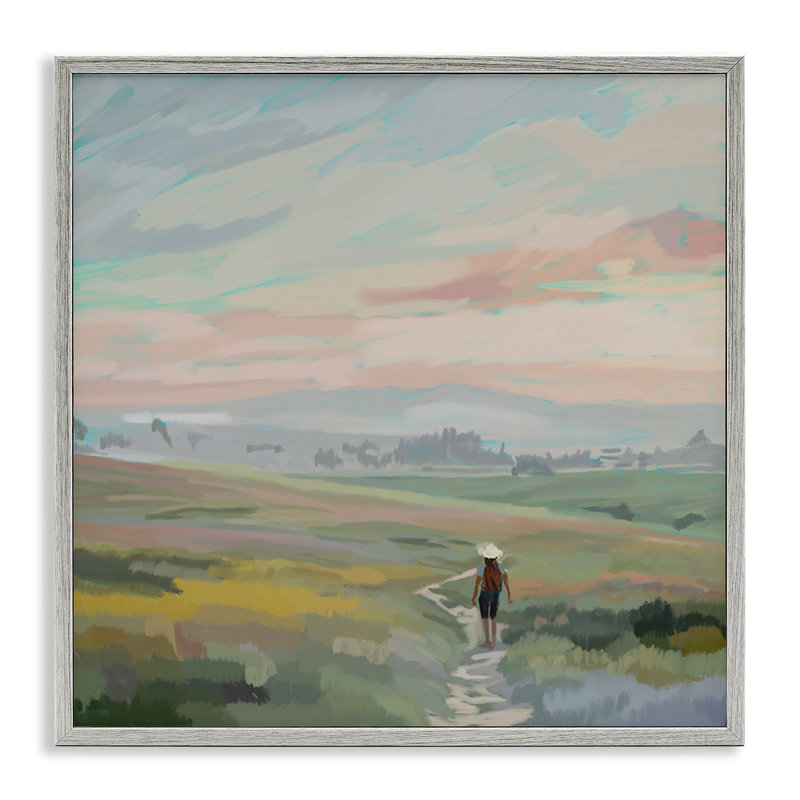 «California Hike Pastel Skies», art giclée par Amelia Noyes, H 12 po x l 12 po, Gris