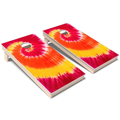 Ensemble de planches de cornhole Tie Dye