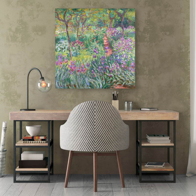 The Artist's Garden At Giverny by Claude Monet - Wrapped Canvas Print, 70cm H x 70cm W x 4cm D