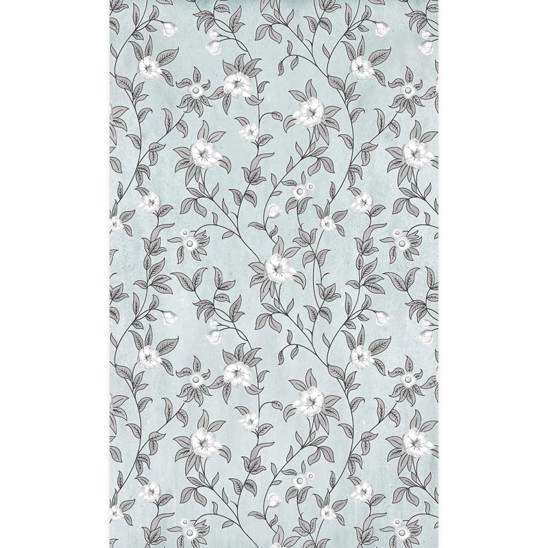 Bordure florale pelez et collez, L 120 po x l 72 po