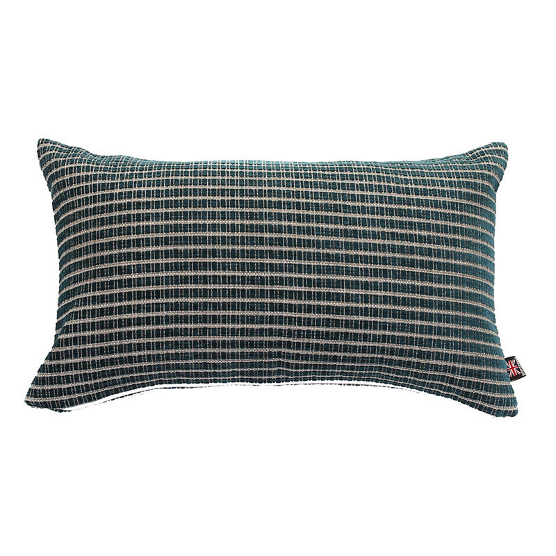 Alpine Striped Rectangular Cushion, Teal