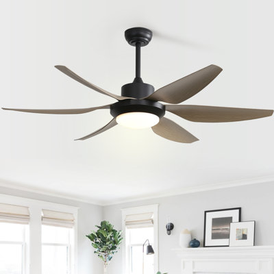 Lajuanna 54" 6 - Blade LED Propeller Ceiling Fan with Light and Remote Control 