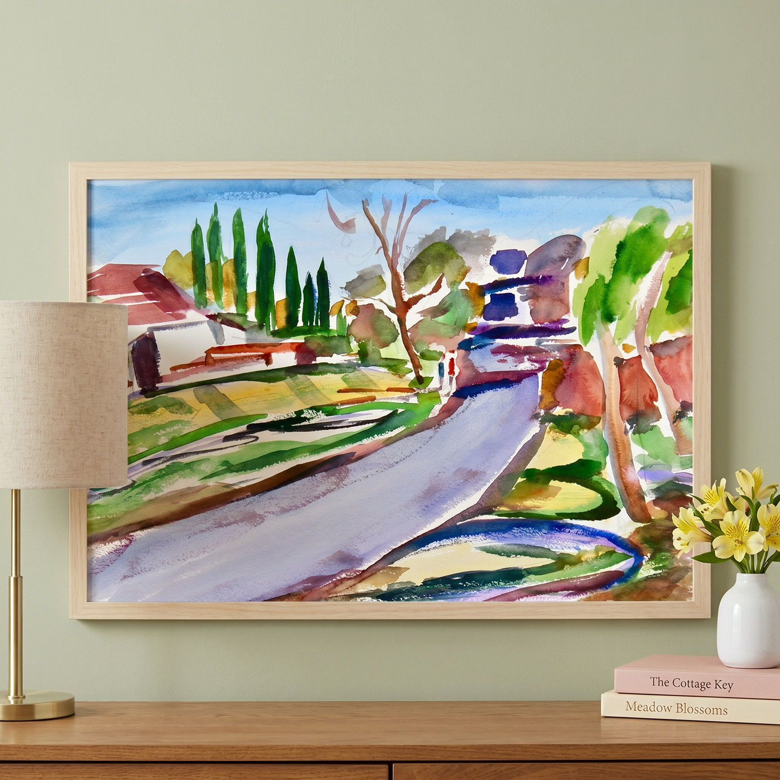 Montpellier "Back Road with Shadows" Print, Brown, 19" H x 25" W x 1" D