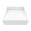 Lavabo de salle de bain vasque carré blanc mat L 15 po x l 15 po x H 5 po Starr