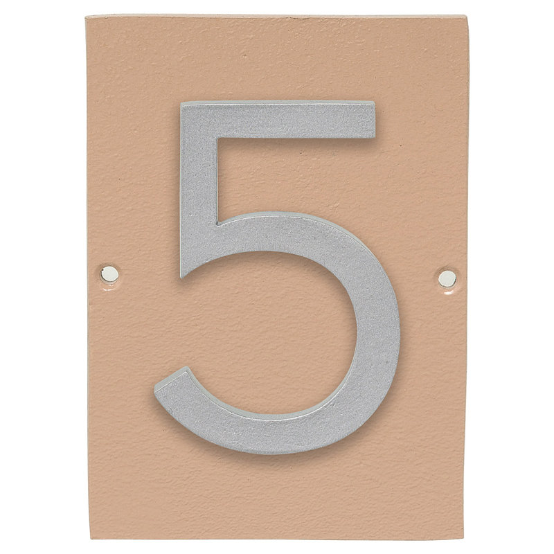 Plaque murale rectangulaire, Taupe / argent, Oui