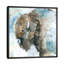 Buffalo On Blue by Carol Robinson - Floater Frame Painting on Canvas-409570990-409570988