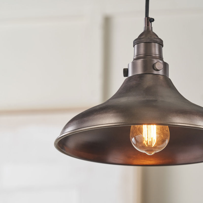 1 - Light Bowl Pendant, Bronze