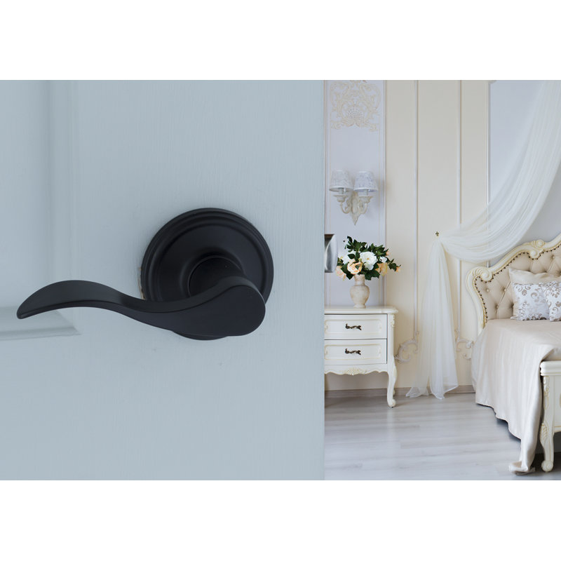 Fausse poignée de porte simple, Gauche, Noir