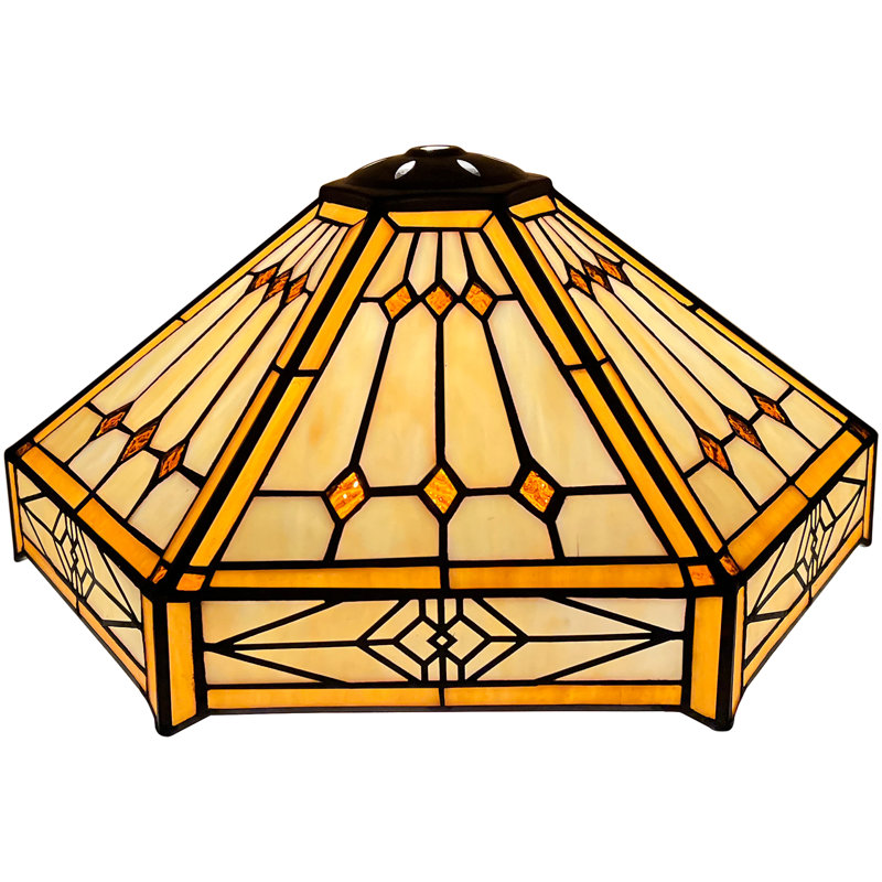 Abat-jour en verre coloré de remplacement pour lampe de table 12 pouces Tiffany