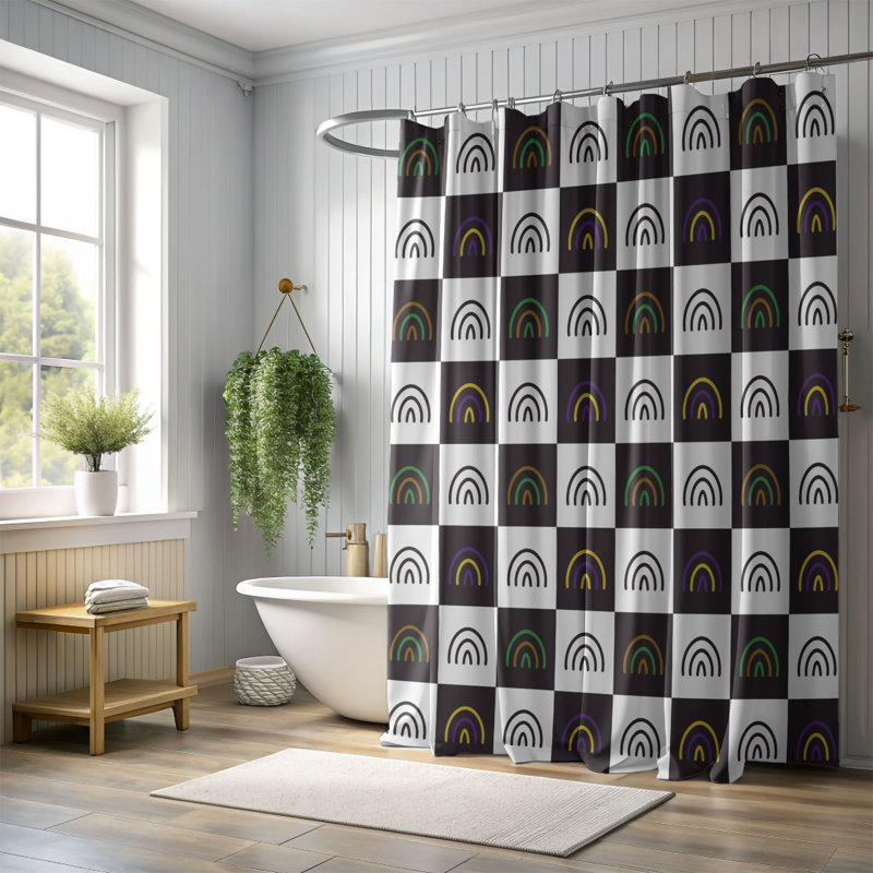 Rideau de douche Mardi Joy - Premium, H 74 po x l 71 po