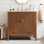 Meuble-lavabo de style Mid-Century avec lavabo et tiroir en céramique Lune