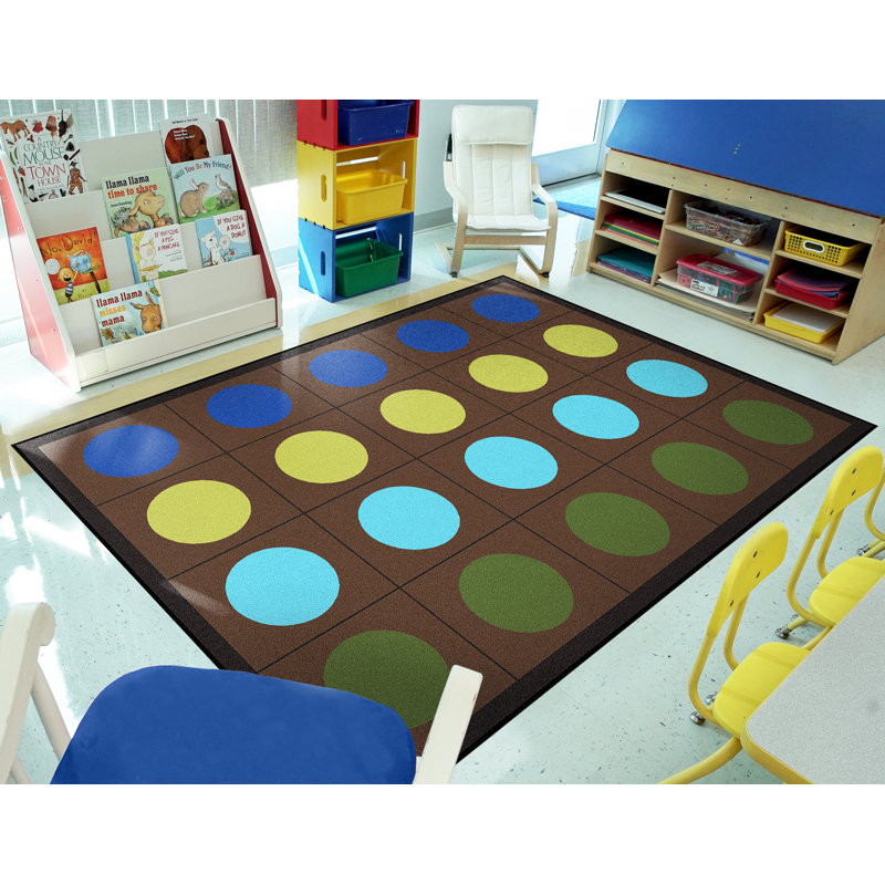 Tapis brun touffeté Lots of Dots, Rectangle 5 pi 4 po x 7 pi 8 po