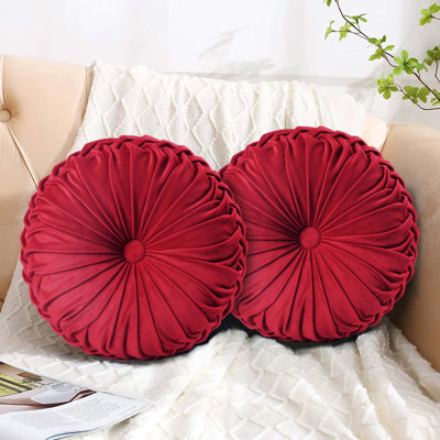 Echo Buttons Velvet Throw Pillow