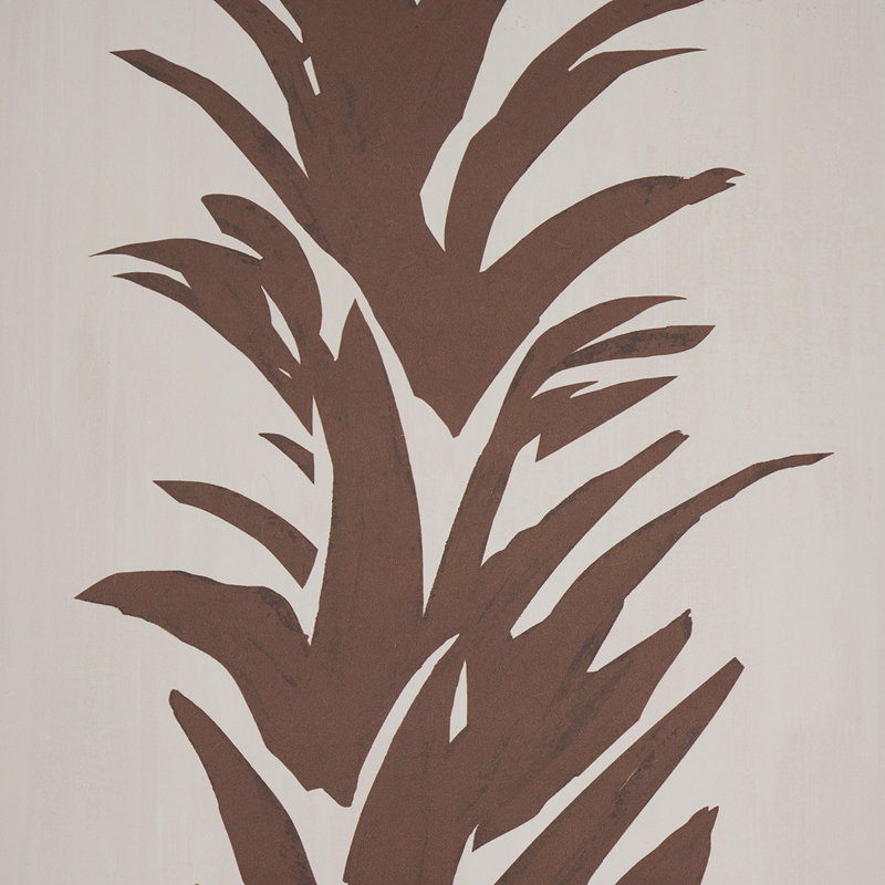 Schumacher x Backdrop White Lotus Wallpaper, Cocoa, Non-Woven