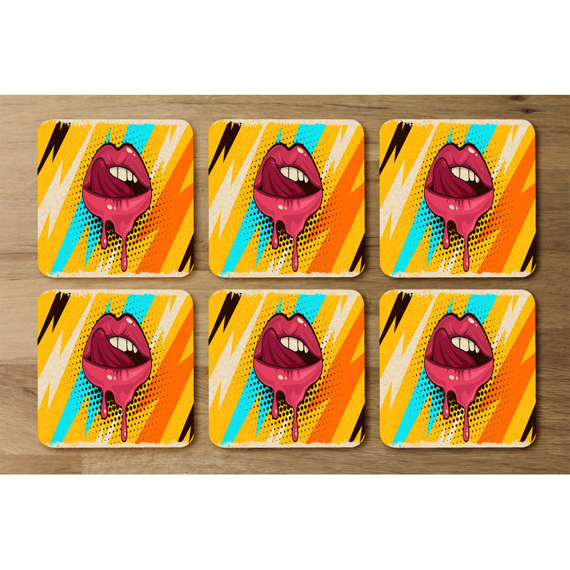 Square 6 Piece Coaster Set